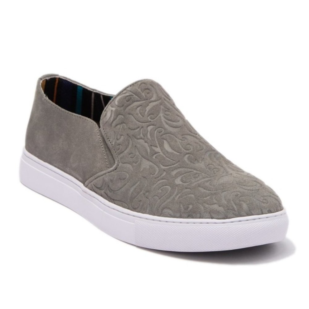 Robert Graham Cormac Grey Slip-on Sneakers (Sz 9)